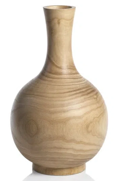 Zodax Alicante Paulownia Wood Vase In Brown