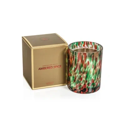 Zodax Ambered Spice Scented Jar Candle In Brown