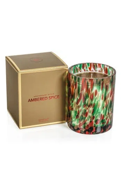 Zodax Ambered Spice Spangled Jar Candle In Multi