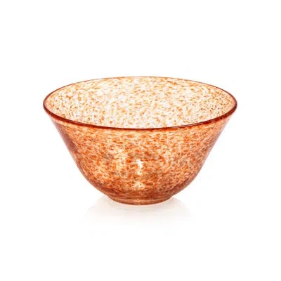 Zodax Antibes 4-piece Set Glass Bowls In Orange