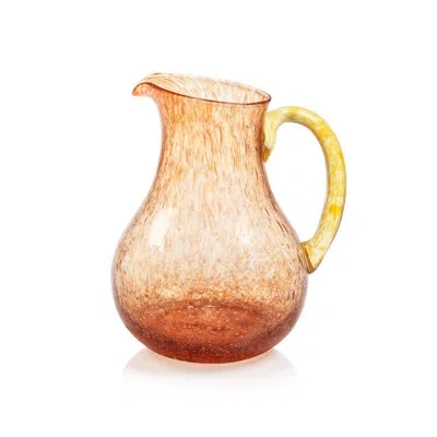 Zodax Antibes Glass Pitcher In Orange,yellow
