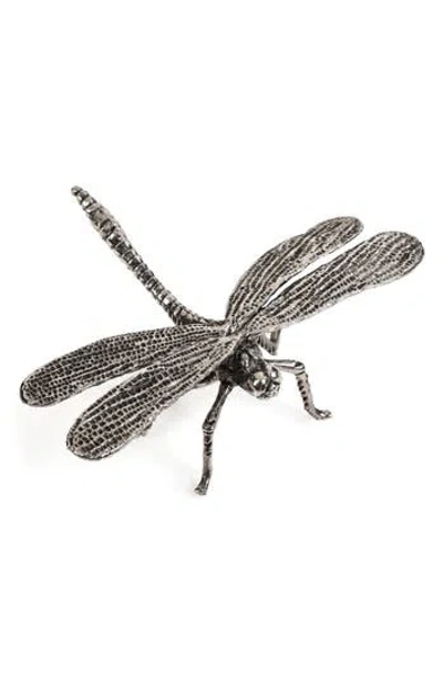 Zodax Antique Pewter Dragonfly Decorative Figurine In Gray