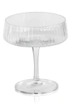 Zodax Benin Fluted Set Of 4 Martini Glasses In Transparent