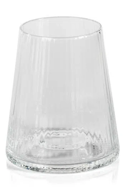Zodax Benin Taper Up Of 4 Stemless Wine Glasses In Transparent