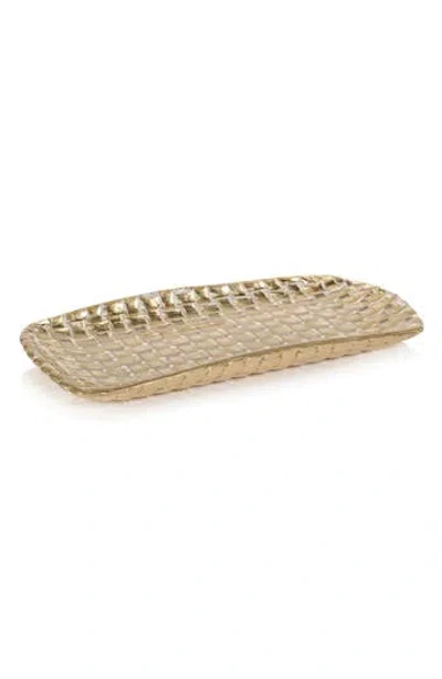 Zodax Braided Rectangular Serving Tray In Brown