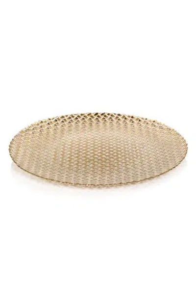 Zodax Braided Round Platter In Brown
