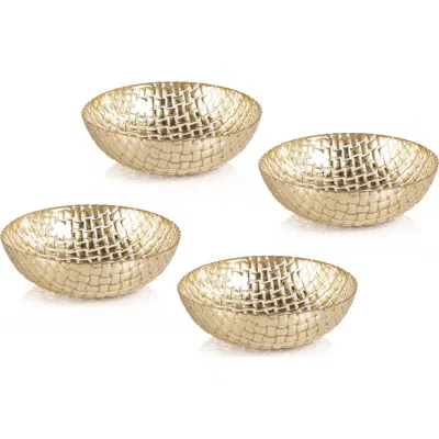 Zodax Braided Set Of 4 Serving Bowls In Gold