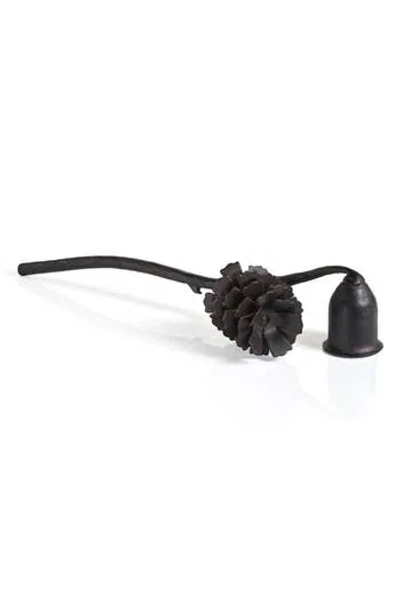 Zodax Brunel Pinecone Wrought Iron Candle Snuffer In Brown