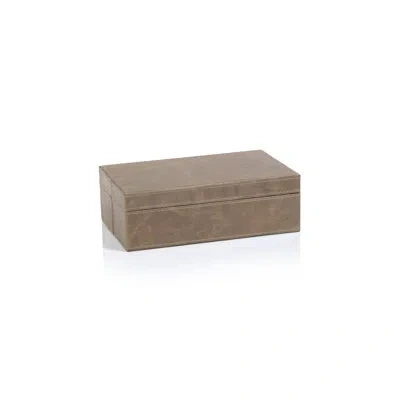 Zodax Cameroon Mink Leather Decorative Box