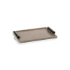 Zodax Cameroon Rectangular Mink Leather Serving Tray