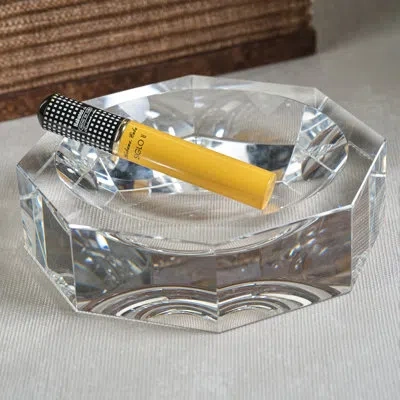 Zodax Carmac Octagon Crystal Glass Bowl In Clear