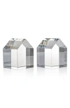 Zodax Carmac Set Of 2 Glasses Houses In Transparent