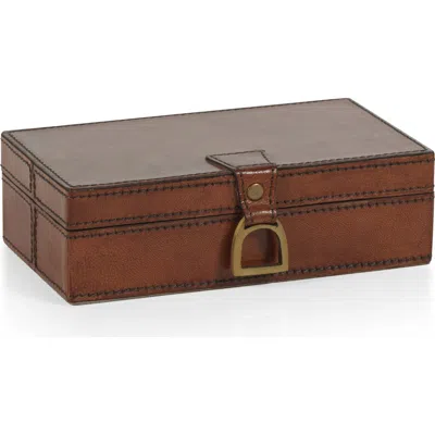 Zodax Chadwell Leather Decorative Box In Multi