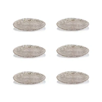 Zodax Chiara 6-piece Fusion Glass Serving Platter Set