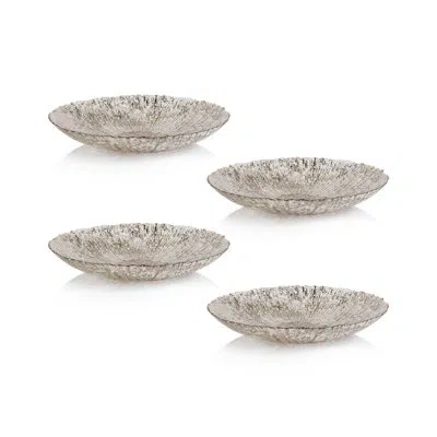 Zodax Chiara Fusion 4-piece Set Shallow Glass Serving Bowls