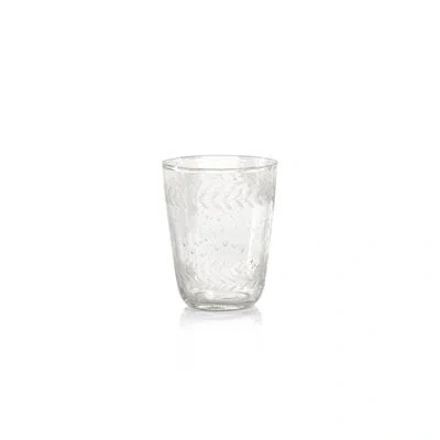 Zodax Colette Double Old Fashioned 4 Piece 10.6 Oz. Glassware Set In Clear