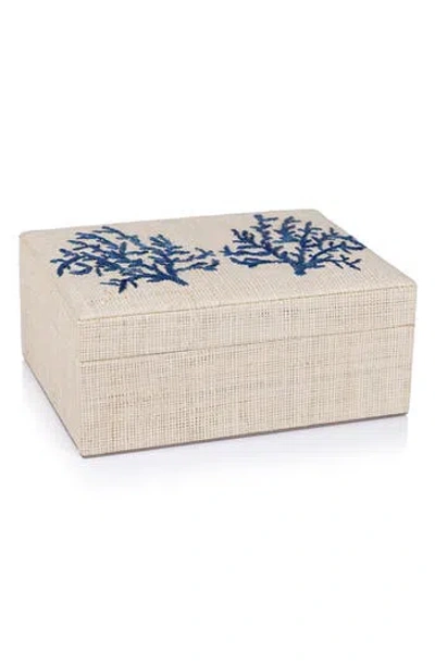 Zodax Coral Lagoon Raffia Box In Neutral