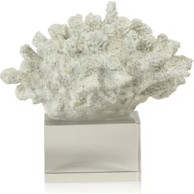 Zodax Coral On Base Decor In White
