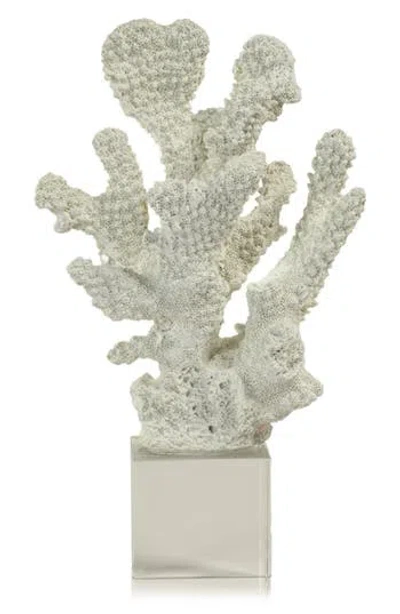 Zodax Coral On Base Decor In White