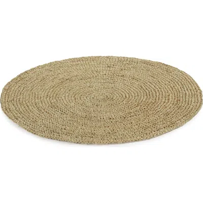Zodax Crochet Raffia Round Placemat In Natural