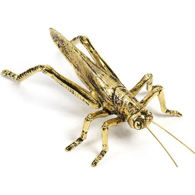 Zodax Decorative Antique Grasshopper In Gold
