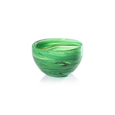 Zodax Delphine 6-piece Set Glass Bowls In Green
