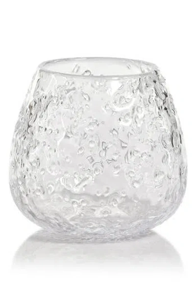 Zodax Elodie Textured Glass Vase In Transparent