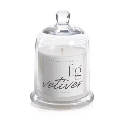 Zodax Fig Vetiver Scented Jar Candle In Clear