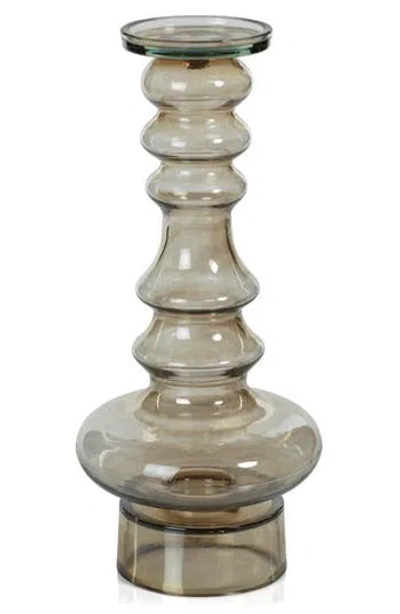 Zodax Fortaleza Candle Holder In Gray