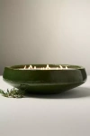 Zodax Fruity Grapefruit & Juniper Normandy Stone Candle In Green