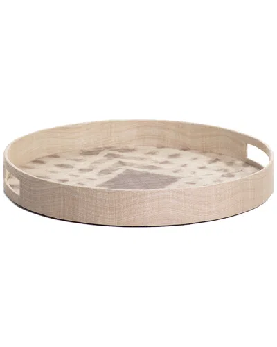 Zodax Galera Tie Dye 16in Round Abaca Silk Tray