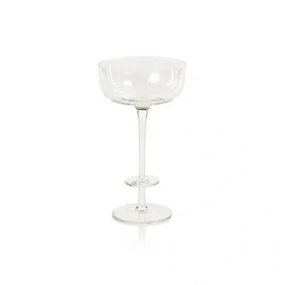 Zodax Ganvie Champagne Coup / Martini Glasses, Set Of 4 In Clear