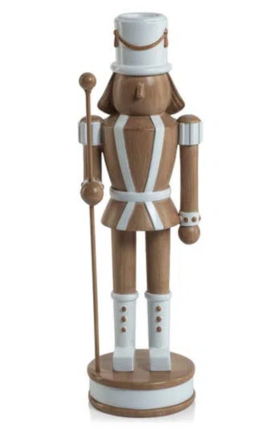 Zodax Gelsey 9.75-inch Nutcracker Candleholder In Brown