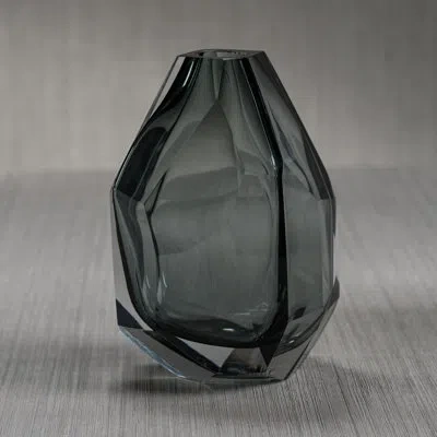 Zodax Getxo Glass Table Vase In Gray