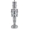 Zodax Hartwin Set Of 2 Metallic Nutcracker Figurines In Silver
