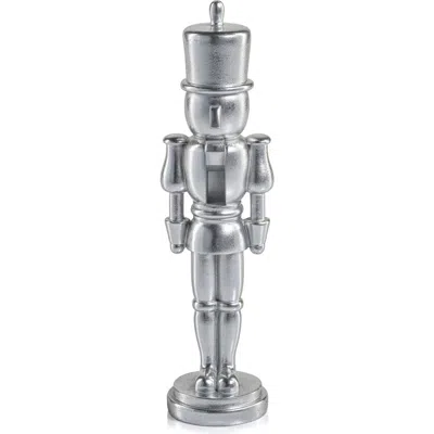 Zodax Hartwin Set Of 2 Metallic Nutcracker Figurines In Silver