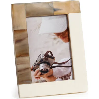 Zodax Inlay 5.75" X 7.75" Photo Frame In White