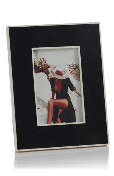 Zodax Inlay Design 6.75" X 8.75" Photo Frame In Black