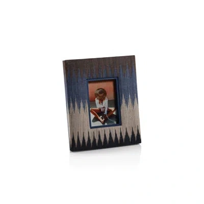 Zodax Isador Abaca Hand Made Photo Frame In Blue;black;gray