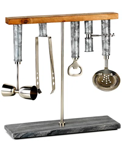 Zodax Kalua 5pc Bar Tool Set In Silver