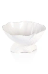 Zodax La Coquille Footed Clam Bowl In White