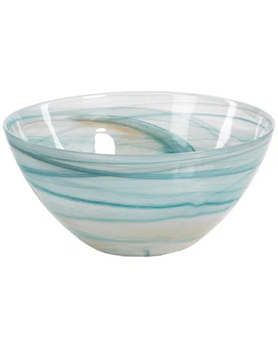 Zodax Lagoon 5.75in Tall Alabaster Glass Bowls In Blue
