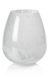 Zodax Laval Confetti Glass Vase In White