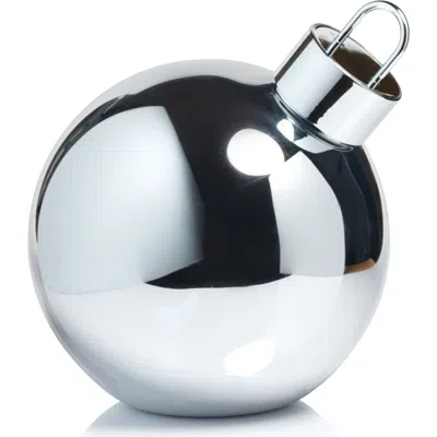 Zodax Led Lighted Oversized Tabletop Glass Ball Ornament In Silver