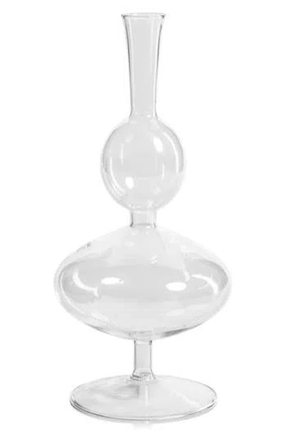 Zodax Lillee Footed Glass Vase In Transparent
