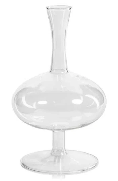 Zodax Lillee Footed Glass Vase In Transparent