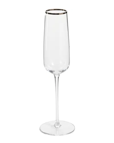 Zodax London Champagne Flutes In White