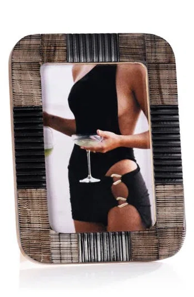 Zodax Majorca Chiseled 5.5" X 7.5" Photo Frame In Black