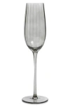 Zodax Malden Optic Set Of 4 Champagne Flutes In Gray