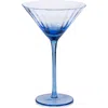 Zodax Malden Optic Set Of 4 Martini Glasses In Blue